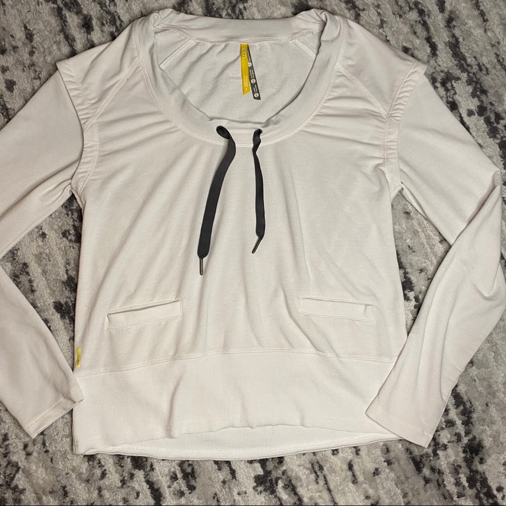 LOLË White Long Sleeve Shirt Sz Small